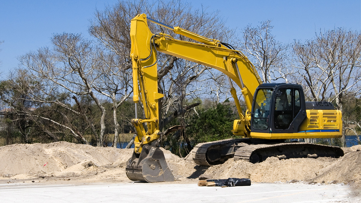 large Yellow Excavator available in Lancashire